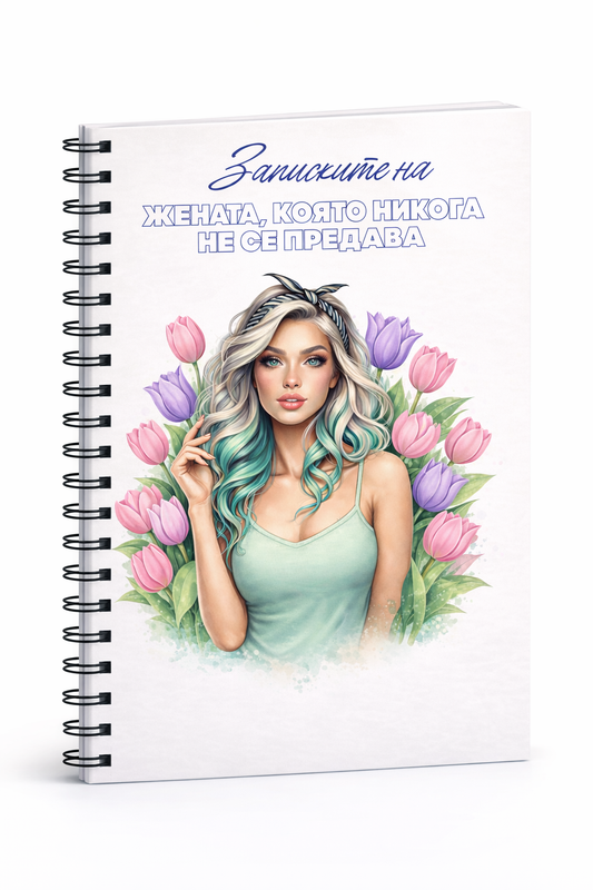 Тефтер "Записките на жената, която ..." Tulip Woman 60л.