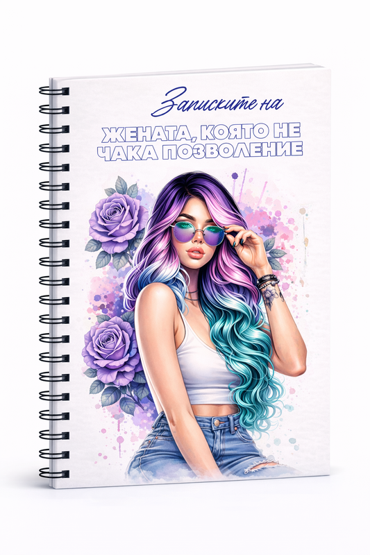 Тефтер "Записките на жената, която ..."  Violet Woman 60л.