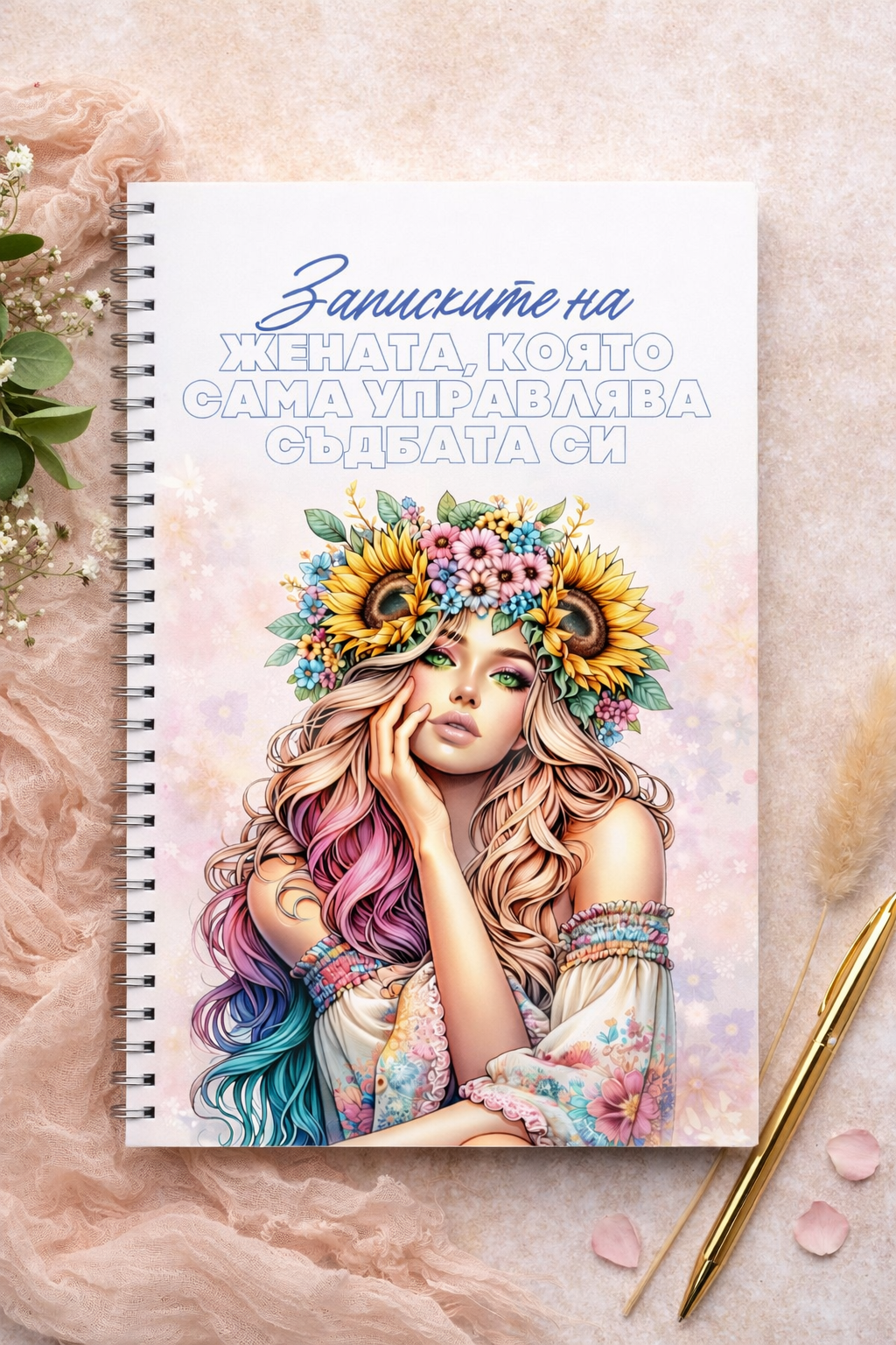 Тефтер "Записките на жената, която ..." Sunflower Woman" 60л.
