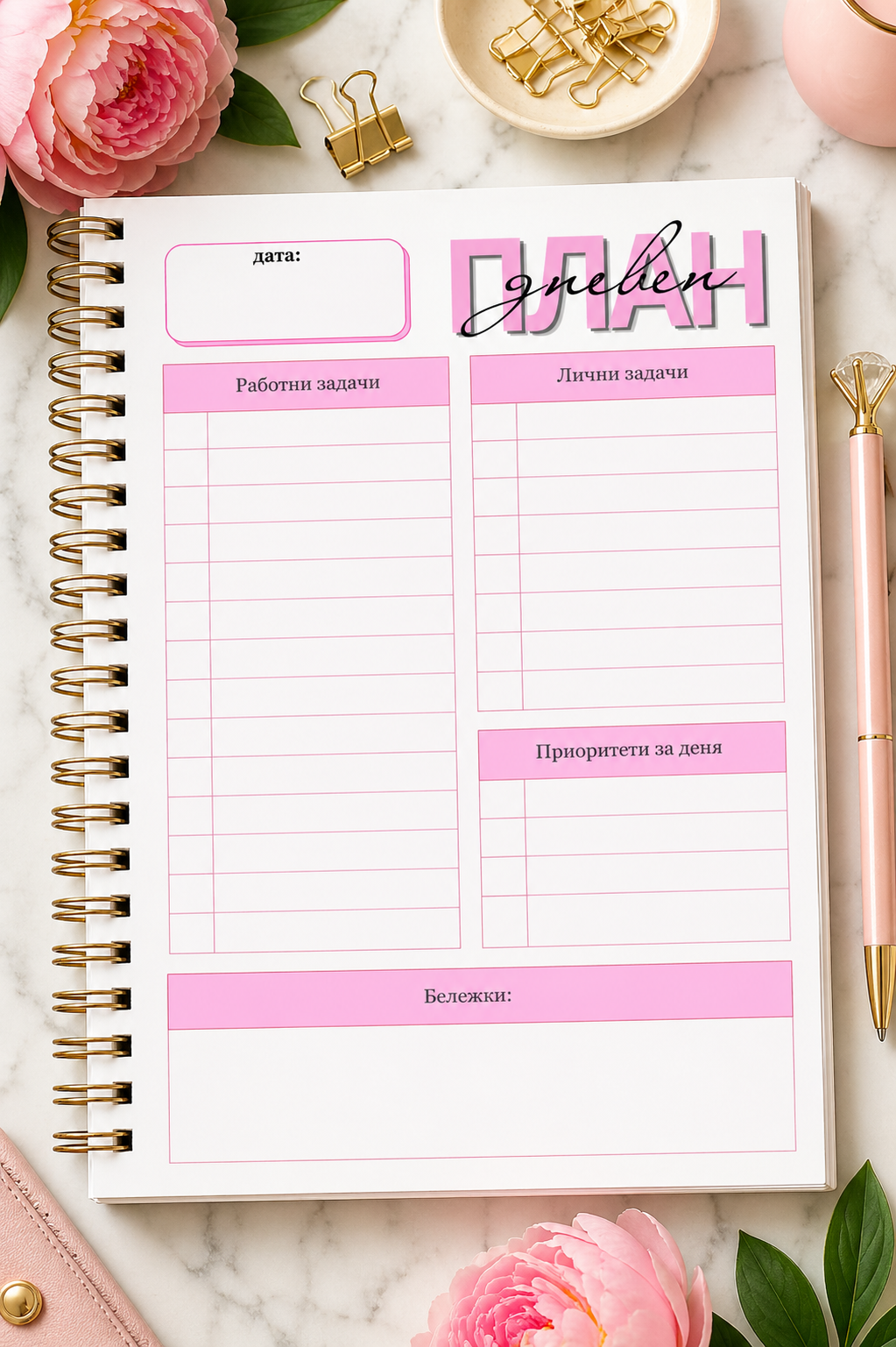 Недатиран дневен планер "Life Daily Planner" 180л.