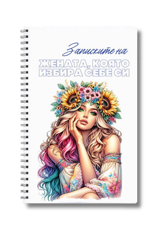 Тефтер "Записките на жената, която ..." Sunflower Woman" 60л.